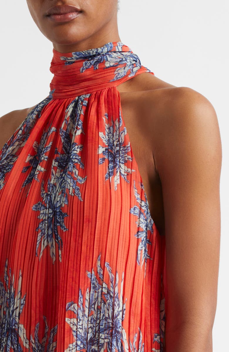 Ramy Brook Racquel Print Tie Back Sleeveless Top, Alternate, color, Bright Lily Floral