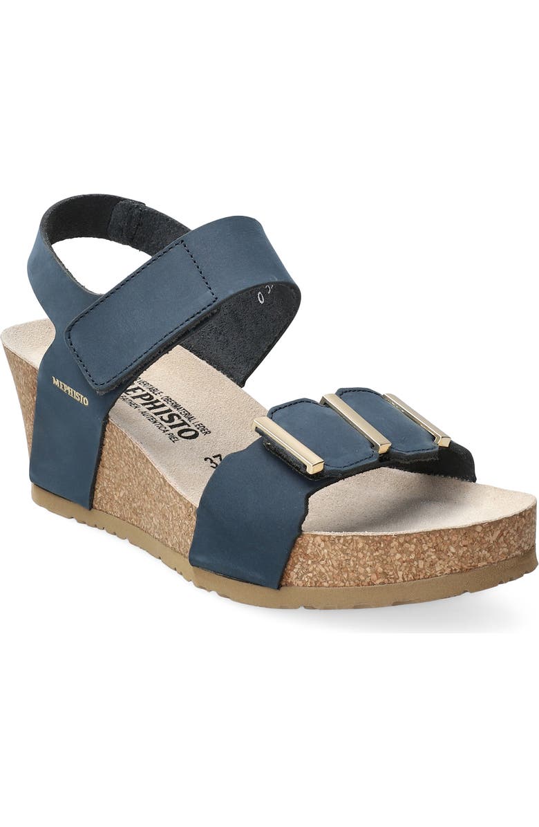 Mephisto Leonore Ankle Strap Sandal, Main, color, Navy