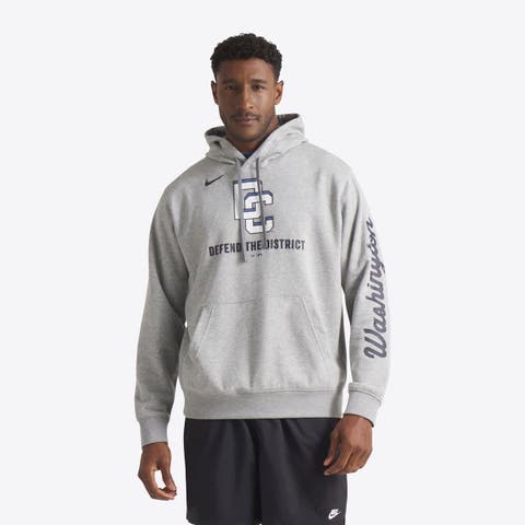Men's Nike Heather Charcoal Washington Nationals 2025 City Connect French Terry Club Pullover Hoodie