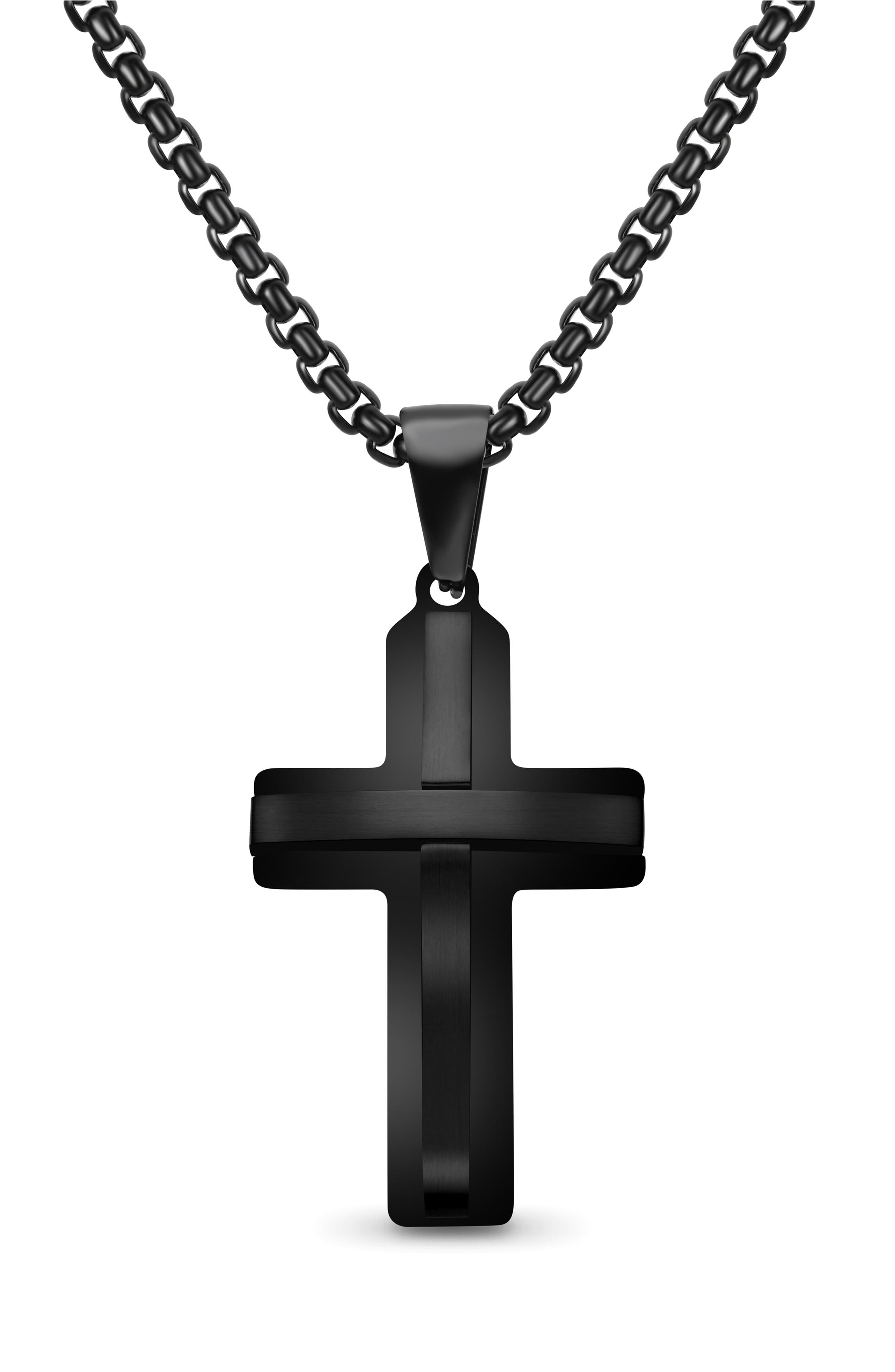 EDFORCE Men's Cross Pendant Necklace