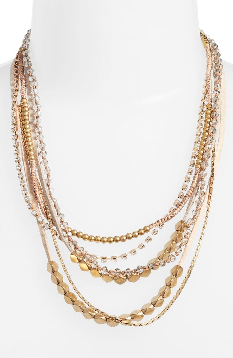 Serefina Mixed Media Statement Necklace, Alternate, color,