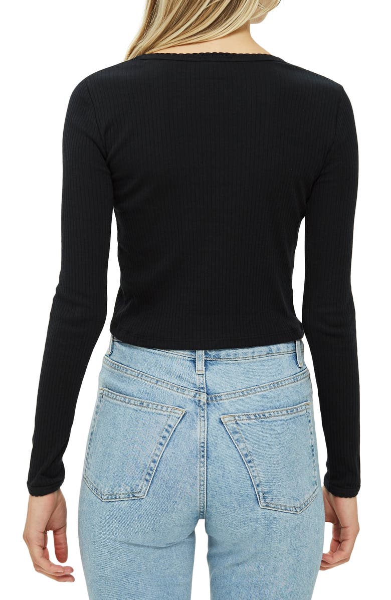 Topshop Long Sleeve Tee, Alternate, color, 