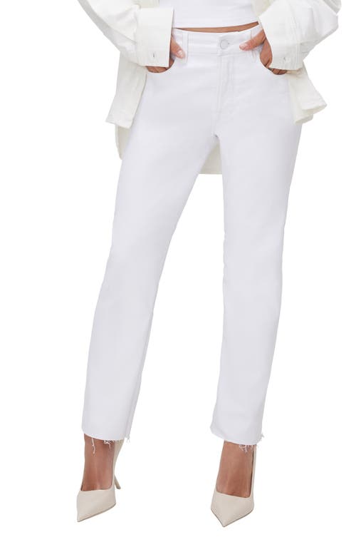 Good American Good Standard Straight Leg Jeans In White