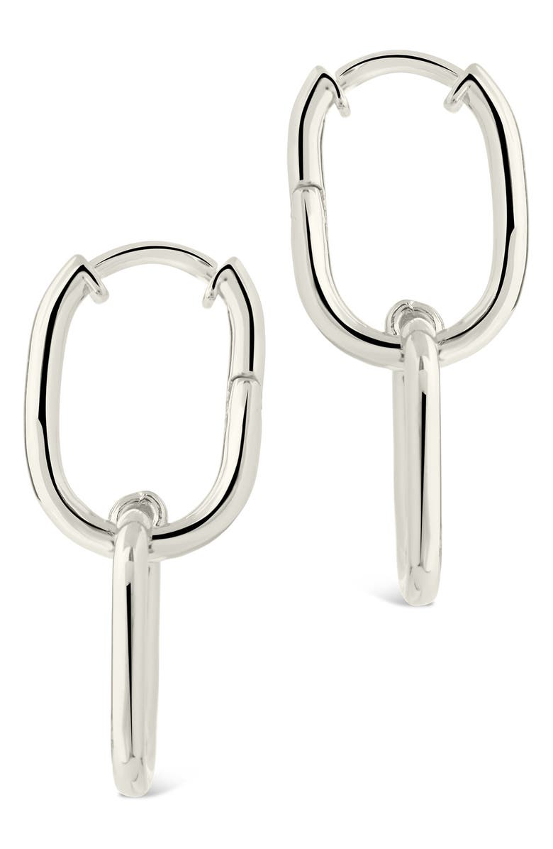 Sterling Forever Talani Link Drop Earrings, Alternate, color, Silver