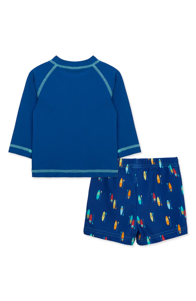 Little Me Surf Long Sleeve Two-Piece Rashguard Set, Alternate, color,