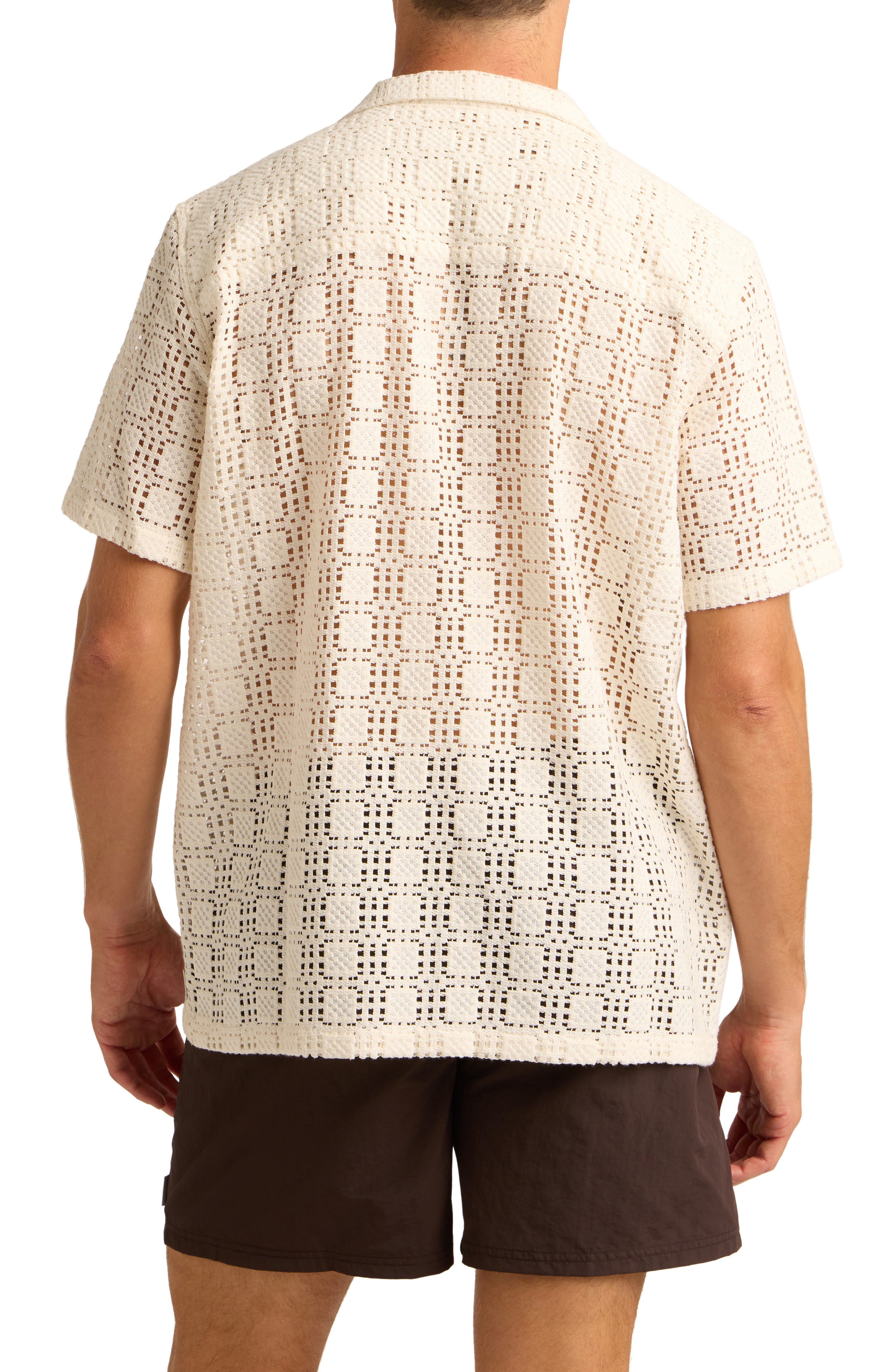 Alex Raschel Square Knit Camp Shirt - image 2