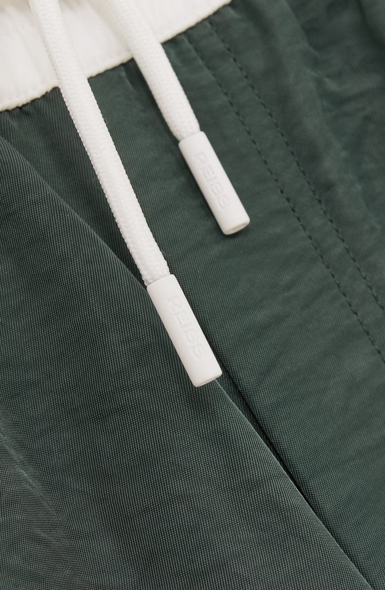 Reiss Cano Swim Trunks, Alternate, color, Dark Green/ Whit