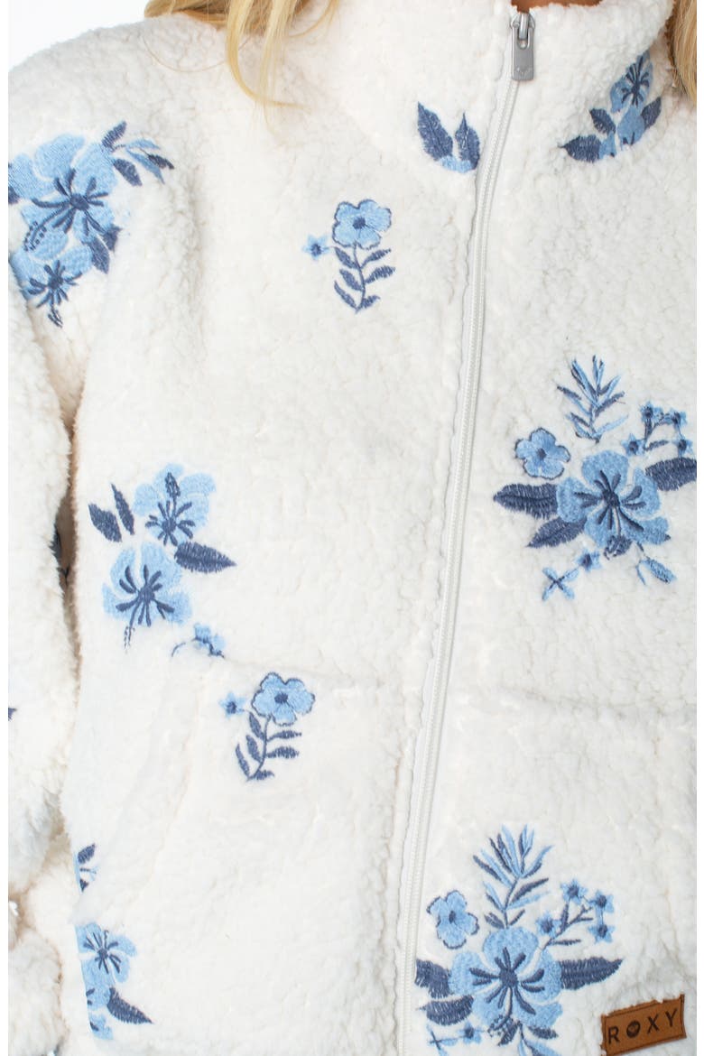 Embroidered High Pile Fleece Jacket, Alternate, color, WILD WIND