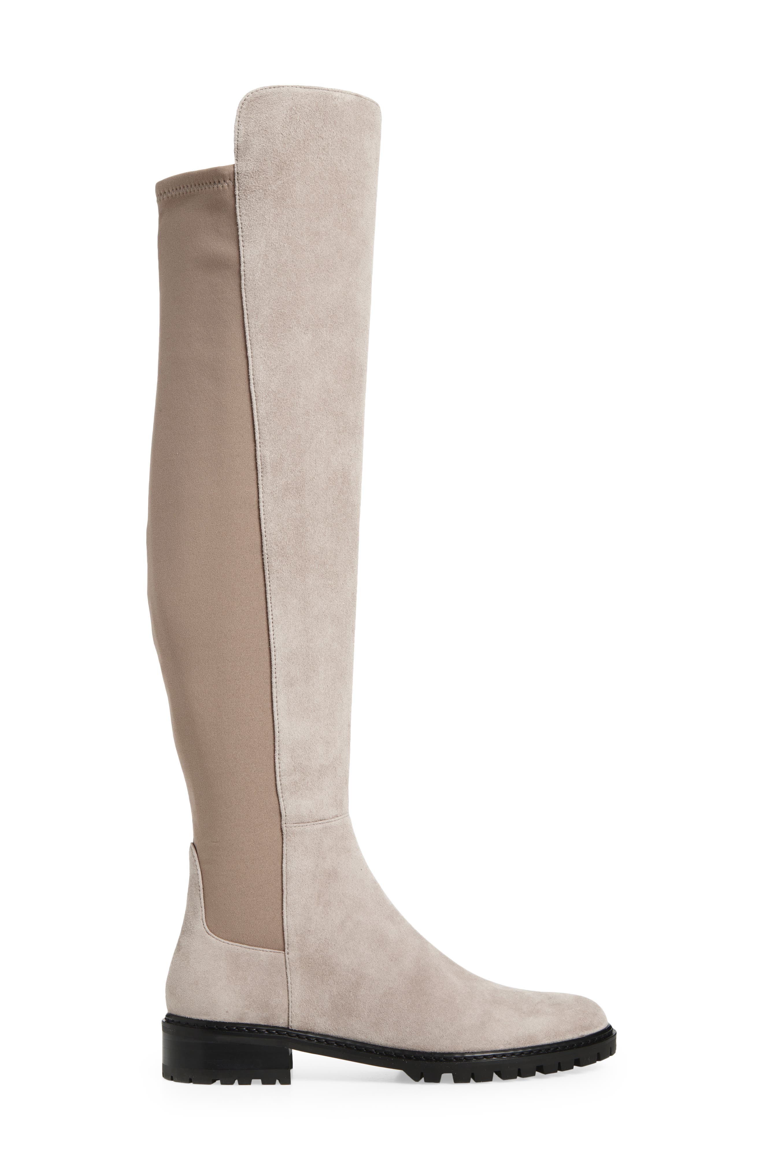 Stuart Weitzman City Over-the-Knee Boot, Alternate, color, Light Beige