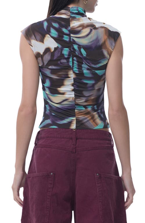 Afrm Jolie Mock Neck Sleeveless Top In Multi