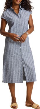 Tommy Bahama Textured Dobby Midi Shirtdress