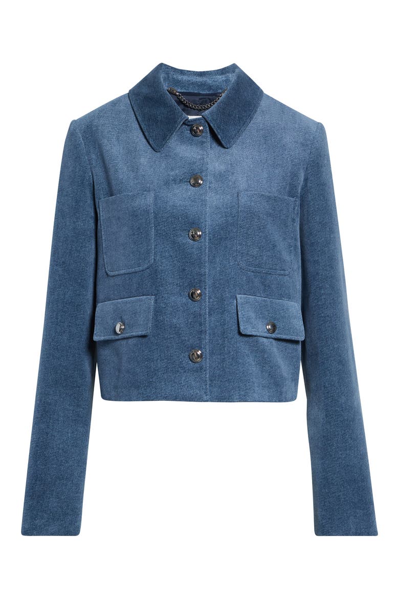 Astley Crop Denim Jacket, Alternate, color, ASH BLUE