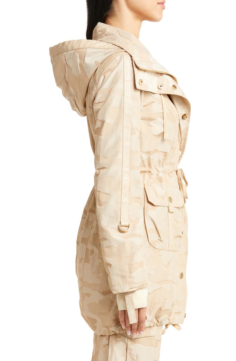 Blanc Noir Camo Hooded Anorak, Alternate, color, 