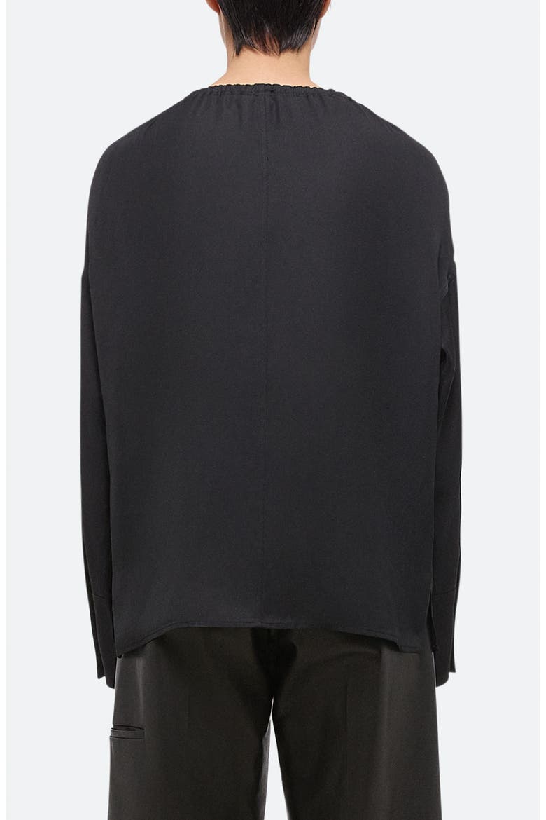 Reversible Long Sleeve Drawstring Top, Alternate, color, BLACK