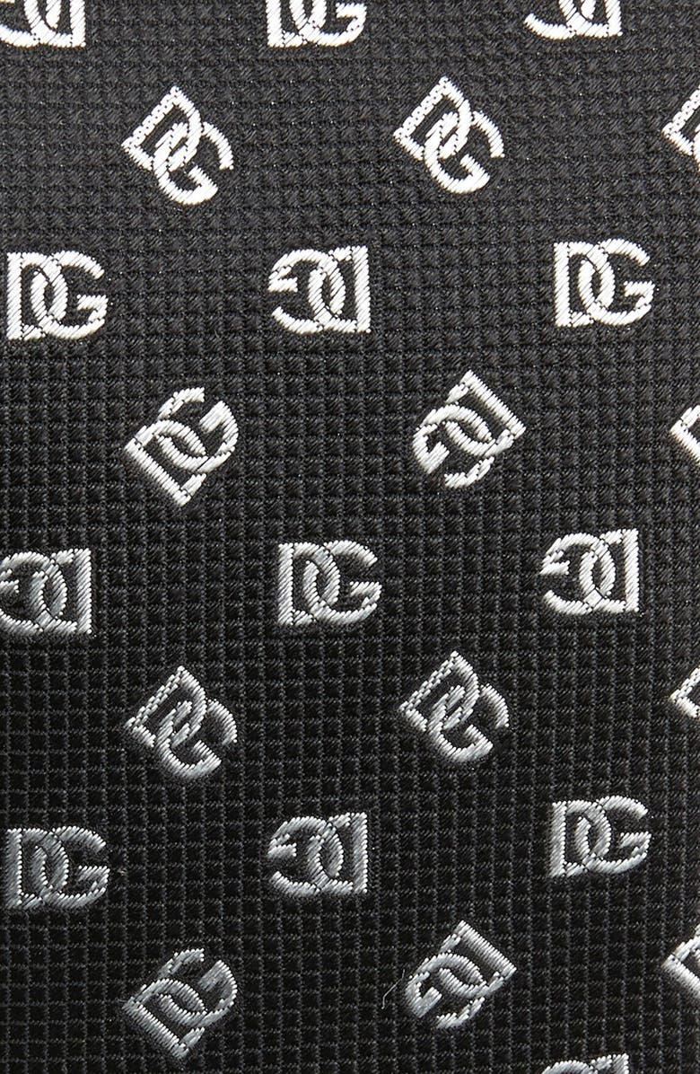 Dolce&Gabbana Logo Jacquard Silk Tie, Alternate, color,