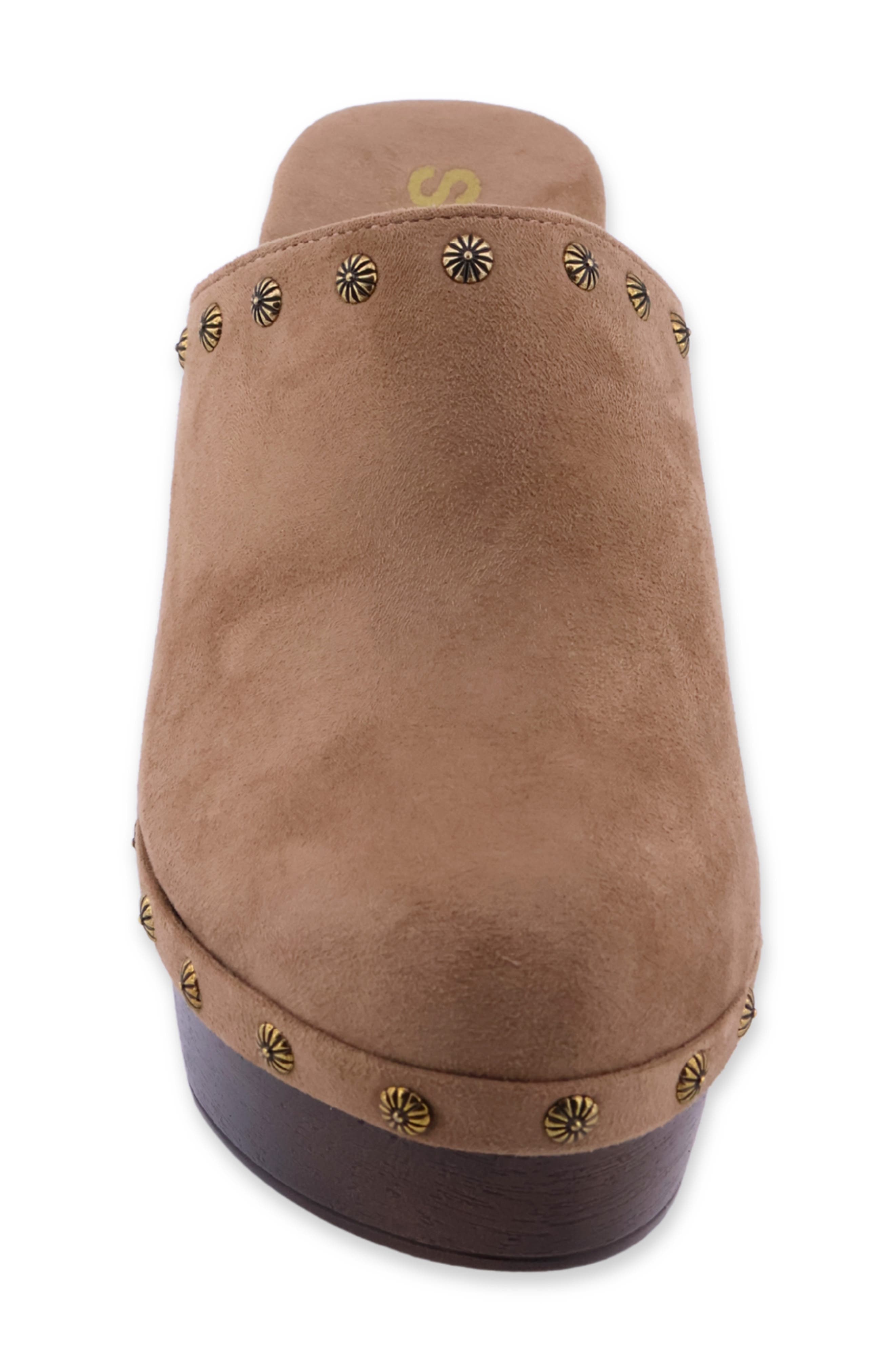 Kelsey Faux Leather Clog, Alternate, color, TAUPE