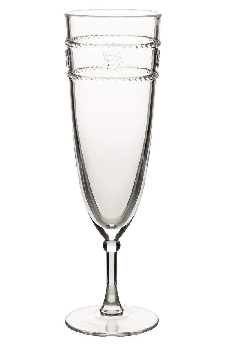 Juliska Isabella Acrylic Champagne Flute, Main, color, Clear