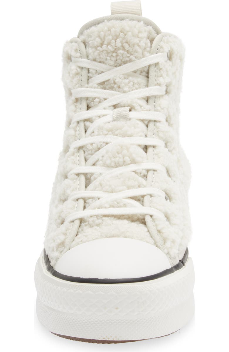 Converse Kids' Chuck Taylor<sup>®</sup> All Star<sup>®</sup> Eva Lift Faux Fur High Top Sneaker, Alternate, color,