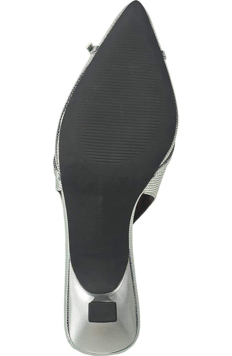 French Connection Buckles Slingback Kitten Heel, Alternate, color, Silver