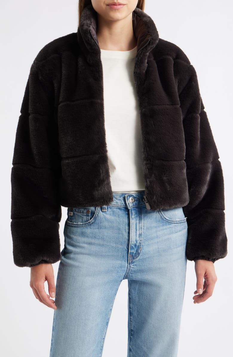Save The Duck Yuki Reversible Jacket, Alternate, color, Brown Black