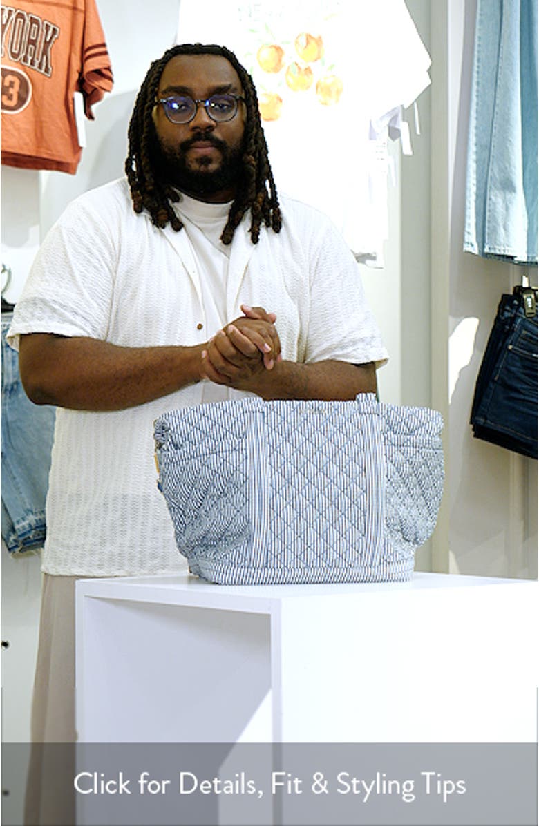 Large Empire Quilted Seersucker Tote, sales video thumbnail