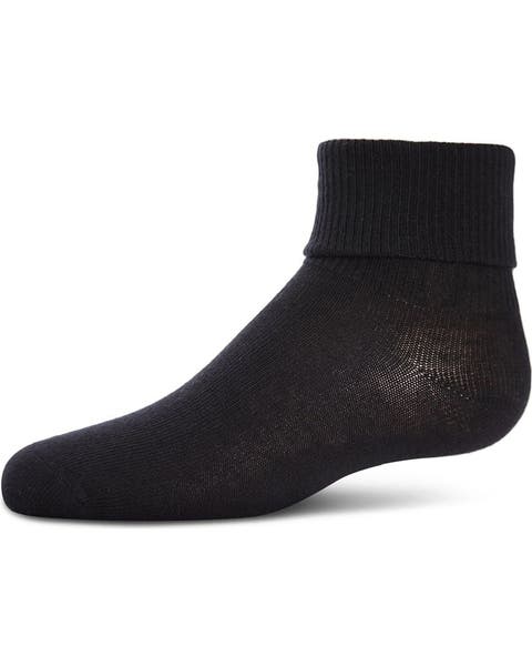 Ribbed Triple-Roll-Cuff Ankle Sock (Baby)