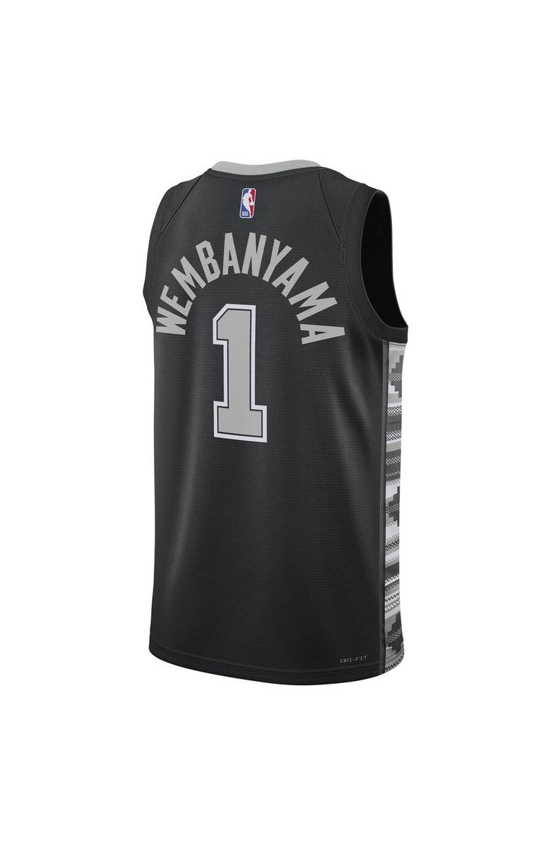 Jordan Brand Unisex Jordan Brand Victor Wembanyama Black San Antonio Spurs Swingman Jersey - Statement Edition, Alternate, color, Black