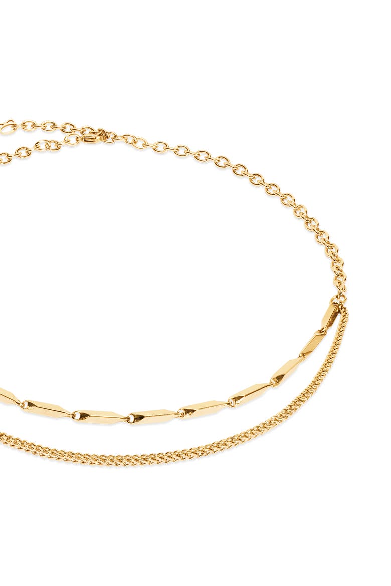 Twisted Layers Necklace, Alternate, color, Gold