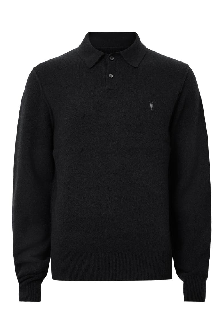 Statten Polo Sweater, Alternate, color, BLACK
