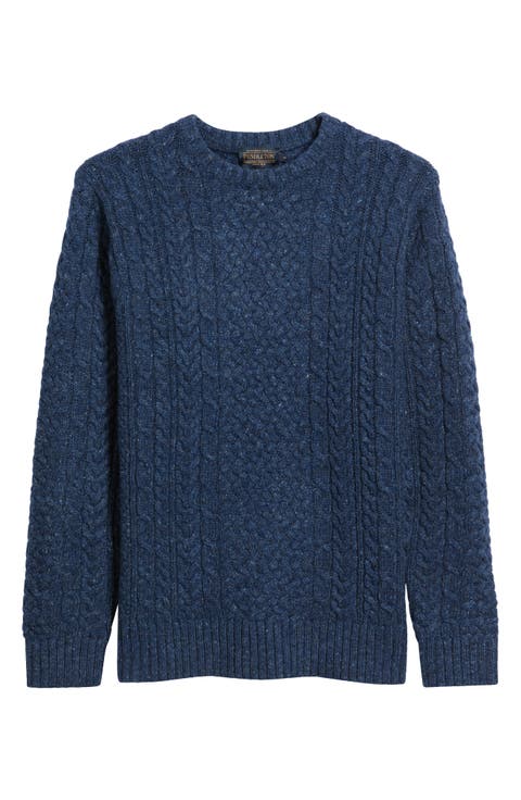 Wool Fisherman Crewneck Sweater