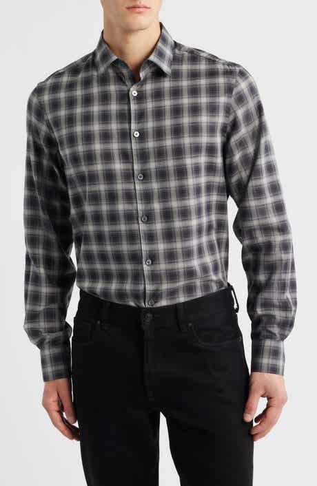 Regular Fit Plaid Dress Shirt