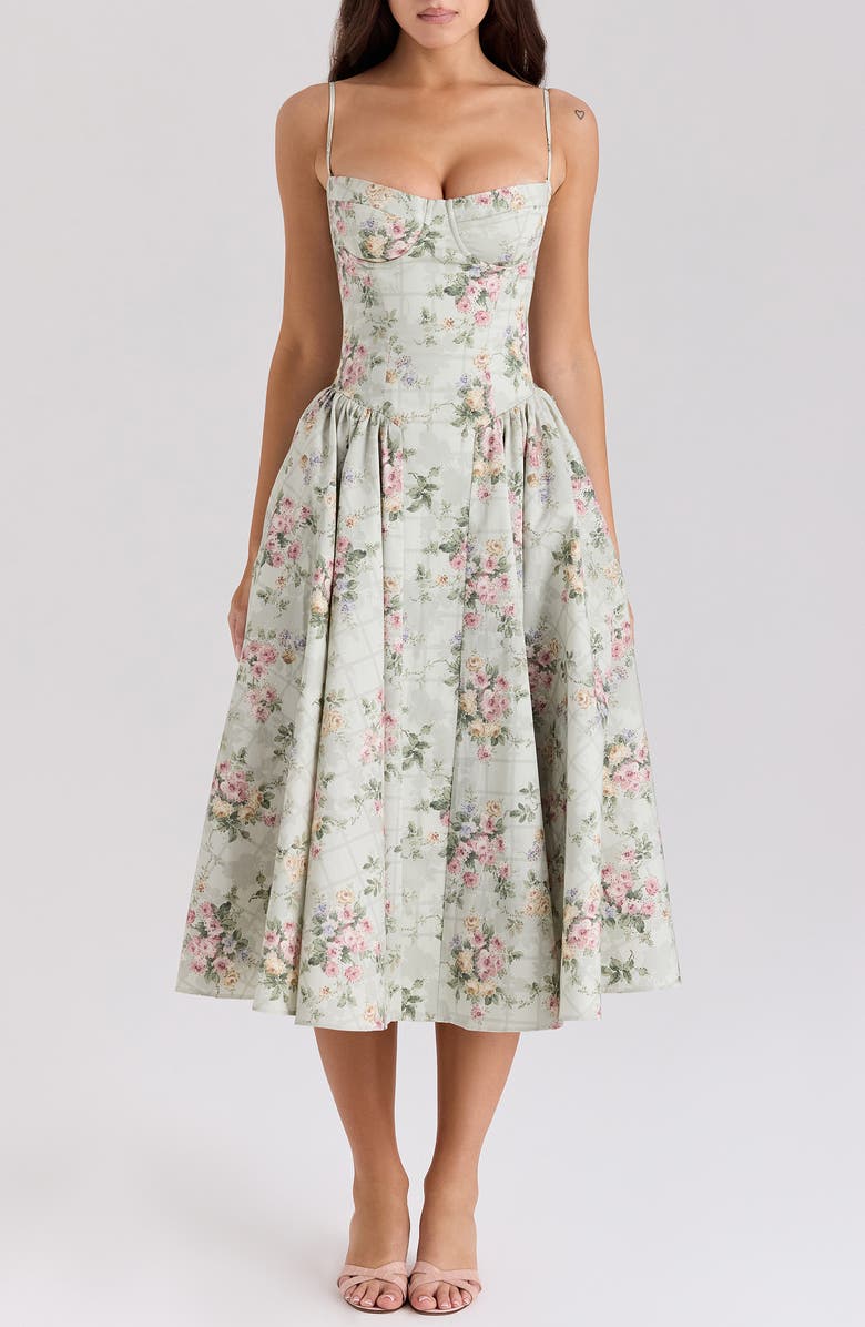 Samaria Corset Fit & Flare Dress