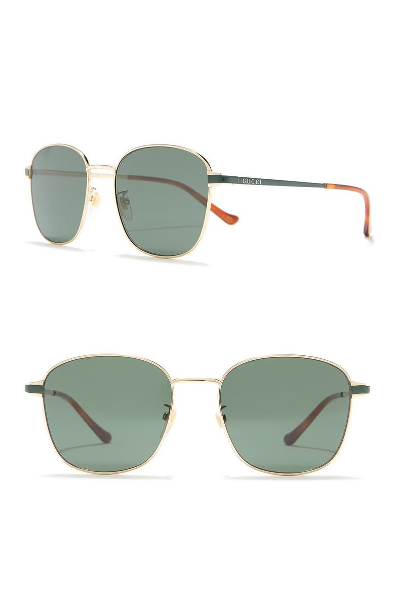56mm Square Sunglasses, Alternate, color, GOLD