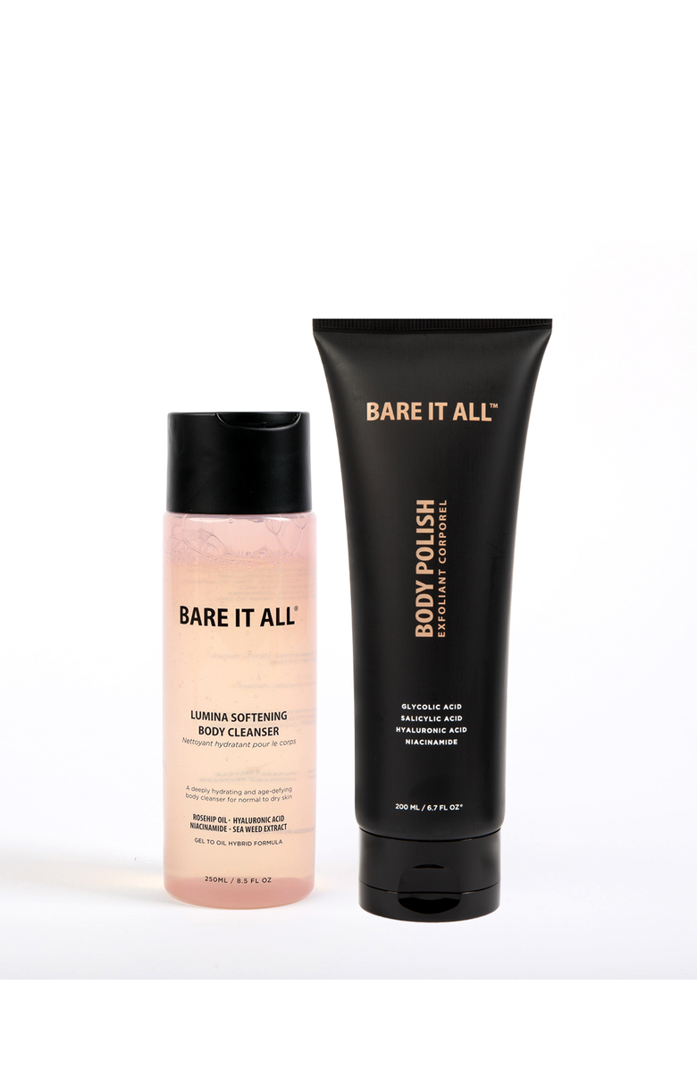 Bare It All Shower Kit Lumina Cleanser and Body Polish, Main, color, Natural