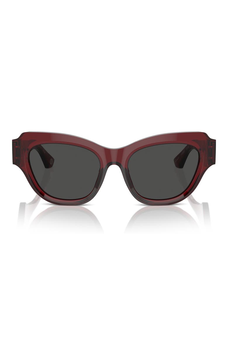 52mm Irregular Sunglasses, Alternate, color, BORDEAUX