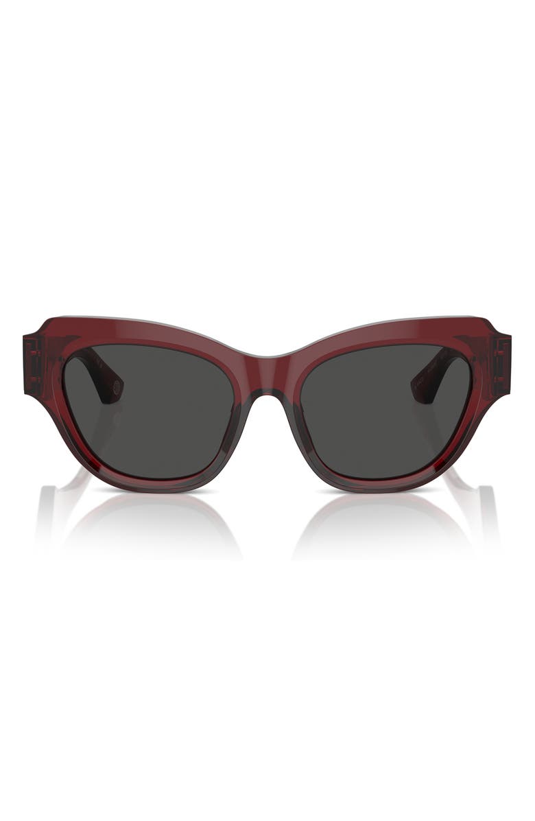 Burberry 52mm Irregular Sunglasses, Alternate, color, Bordeaux