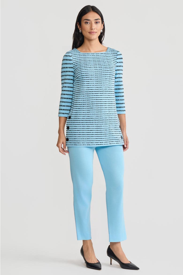 Horizontal Stripe Soft Knit Tunic, Alternate, color, Serene/Black