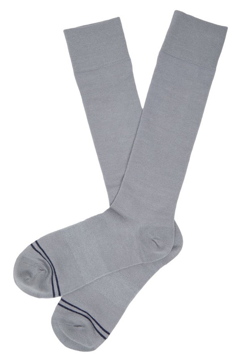Greyson Mid-Calf Premium Novelty Dress Socks, Alternate, color, GREY