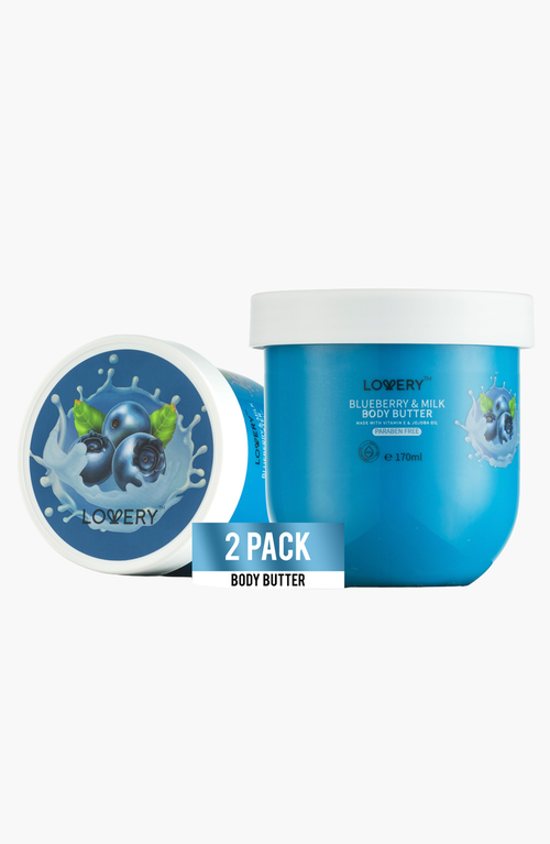 Lovery Blueberry Milk Whipped Body Butter 2-pack In Blueberry Milk