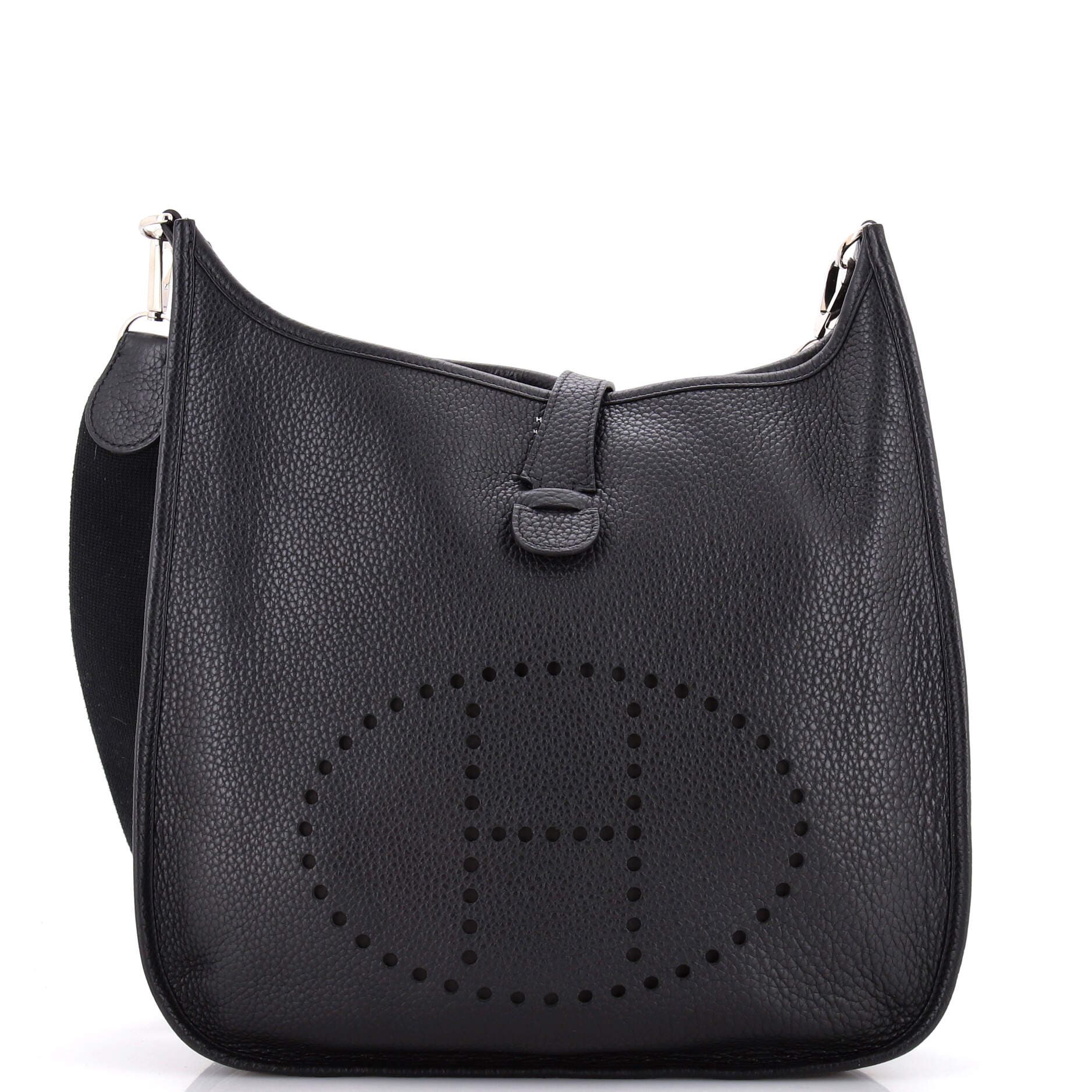 Pre-Owned Hermes Evelyne Bag Gen II Clemence GM, Main, color, Noir