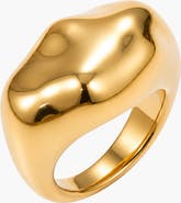 Kellery Liquid Gold Abstract Sculptural Ring