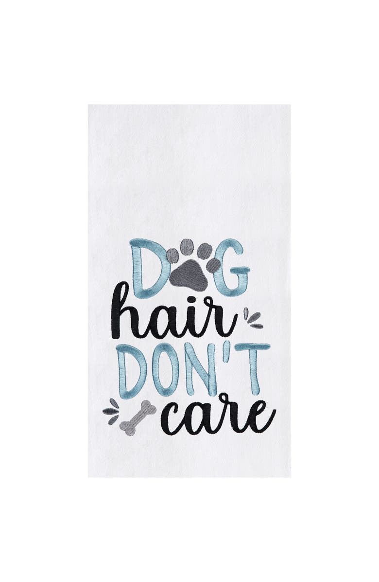 C&F Home Dog Hair Don't Care Kitchen and Bathroom Embroidered Hand Towel, Main, color, Blue