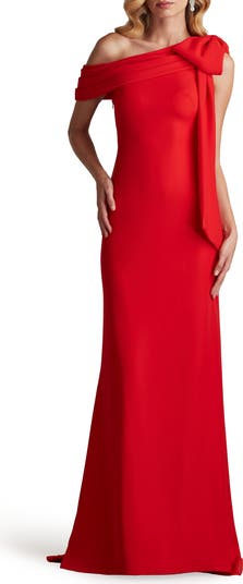Tadashi Shoji One-Shoulder Crepe Column Gown | Nordstrom