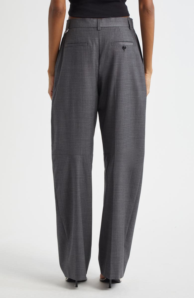 Alexander Wang Pleated Balloon Leg Pants with Detachable Chain Detail, Alternate, color, Dark Grey Melange
