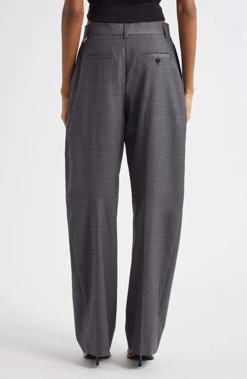Alexander Wang Pleated Balloon Leg Pants With Detachable Chain Detail In Gray