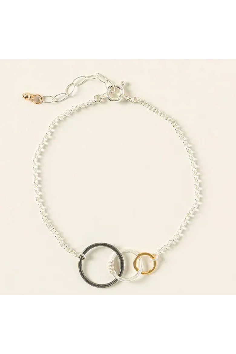 Past Present Future Bracelet by Freshie and Zero, Alternate, color, Silver / Gold
