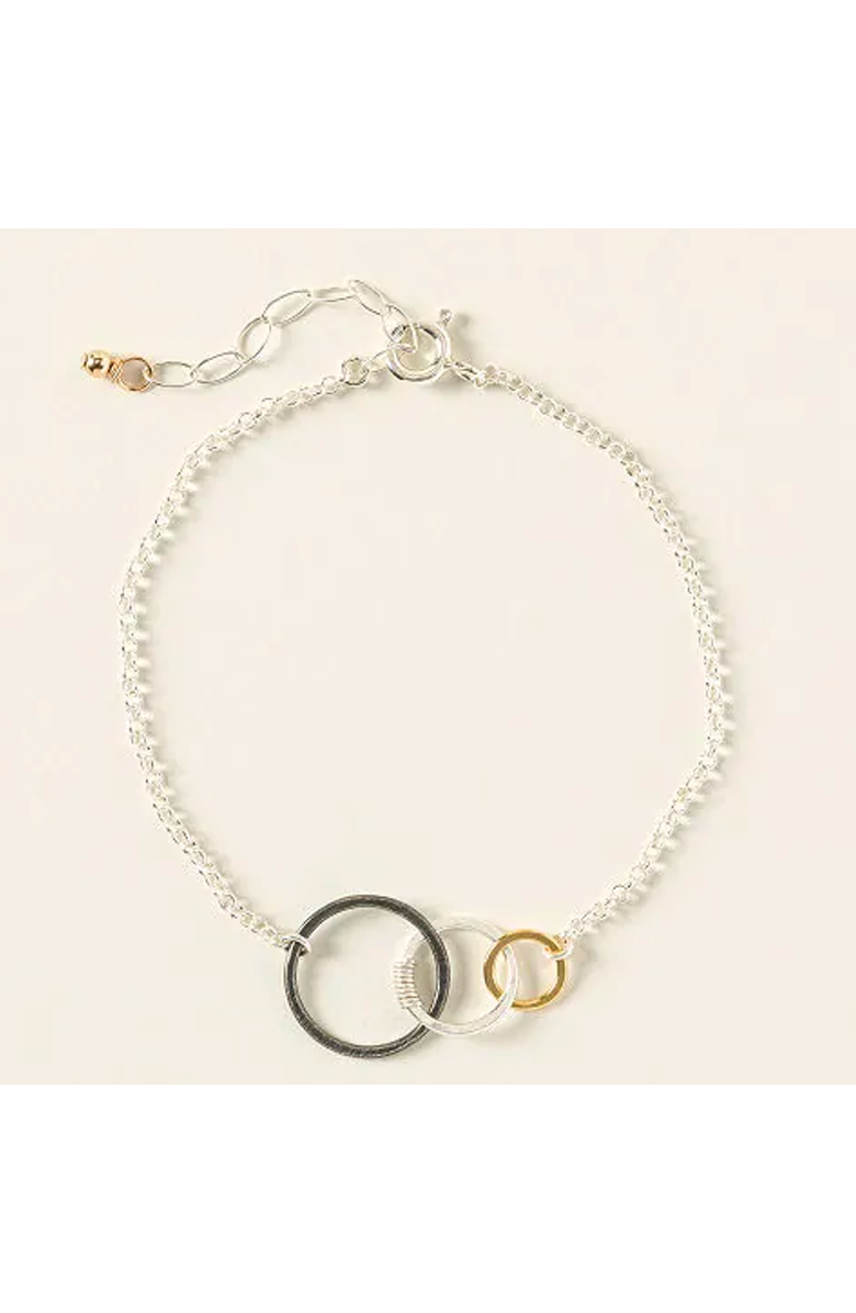 Uncommon Goods Past Present Future Bracelet by Freshie and Zero, Alternate, color, Silver / Gold