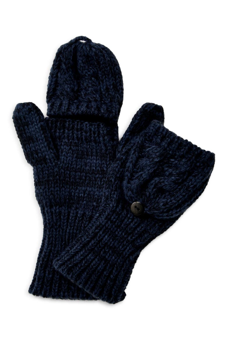 Marl It Pop Top Mittens, Main, color, NIGHTTIME X BLACK