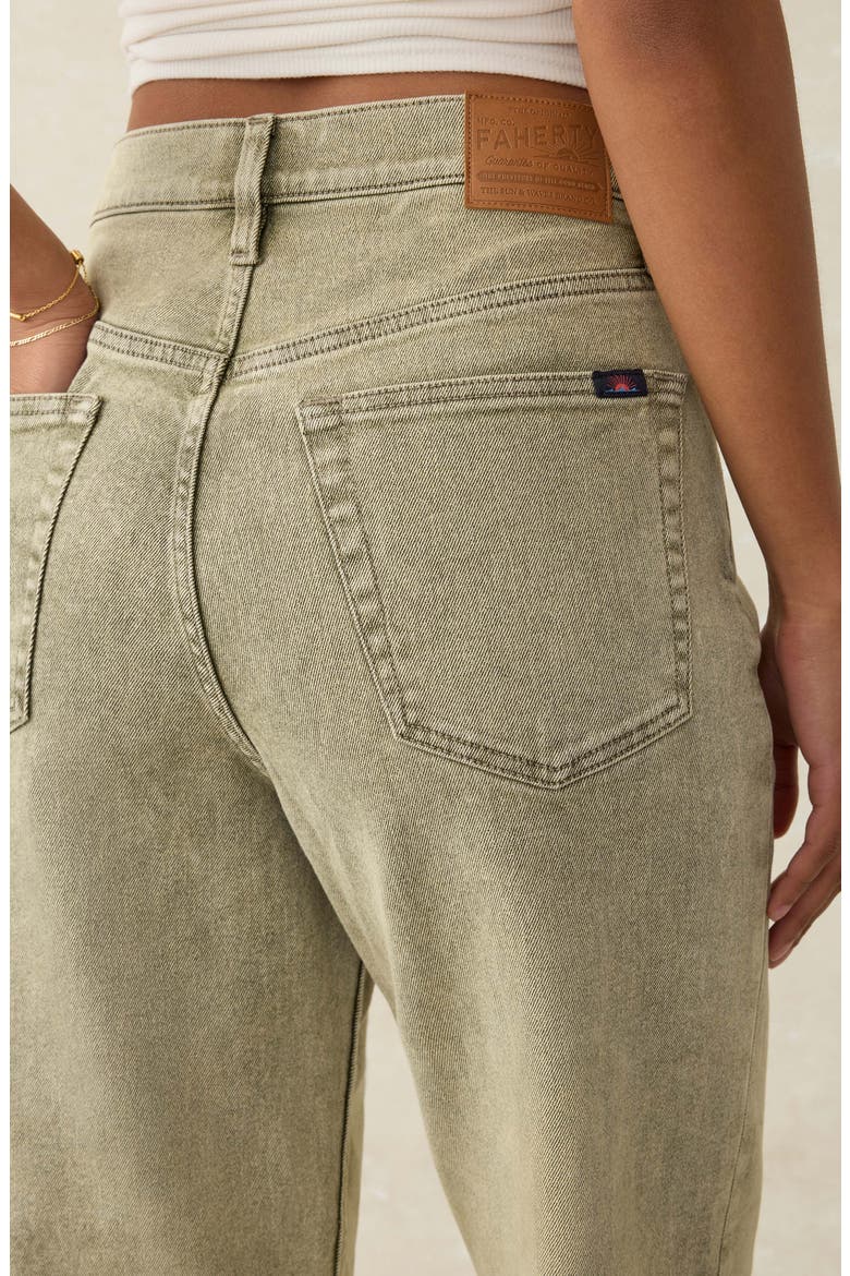 High Waist Slim Straight Leg Jeans, Alternate, color, OLIVE HAZE WASH