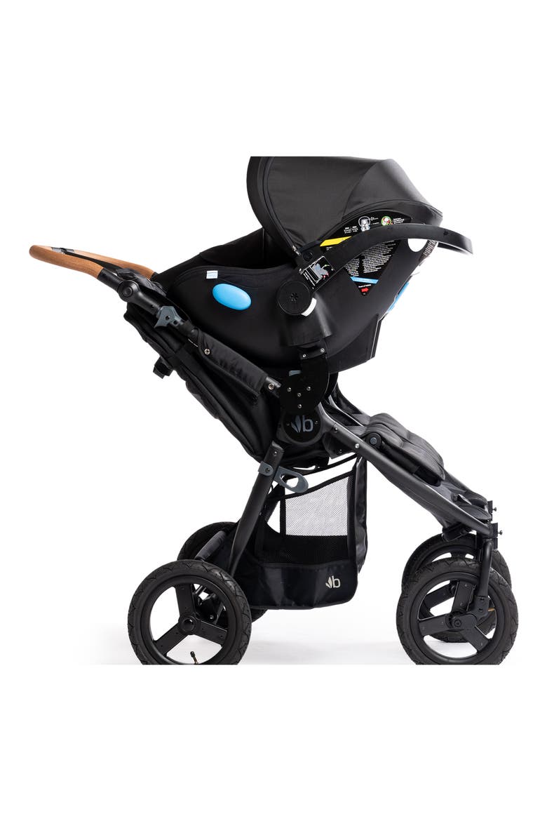 Indie Twin Double Stroller & Clek Liing Railroad Ziip Travel System Car Seat Set, Alternate, color, BLACK